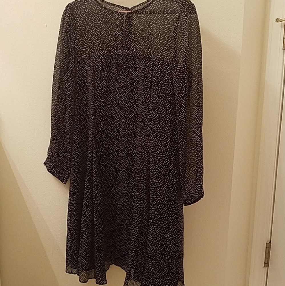 J Crew speckled long sleeve silk chiffon dress - Picture 5 of 8